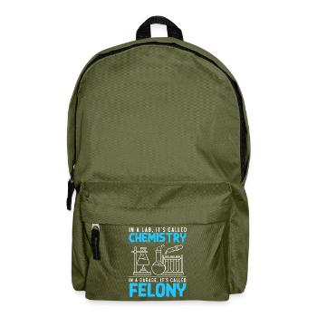Witzige Chemie Humor Männer Frauen Chemiker - Rucksack - Olivgrün - Vorne