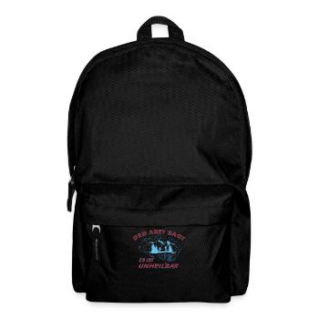 Wandern Zubehör Wanderer Motiv - Rucksack - Schwarz - Vorne