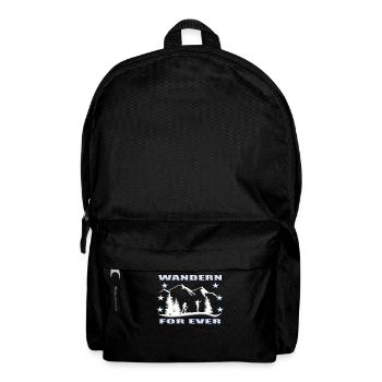 Wandern Zubehör Wanderer Motiv - Rucksack - Schwarz - Vorne