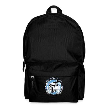 Fahrrad Zubehör Radfahrer Motiv - Rucksack - Schwarz - Vorne
