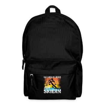 Das Leben ist besser auf Skiern Abfahrt - Rucksack - Schwarz - Vorne