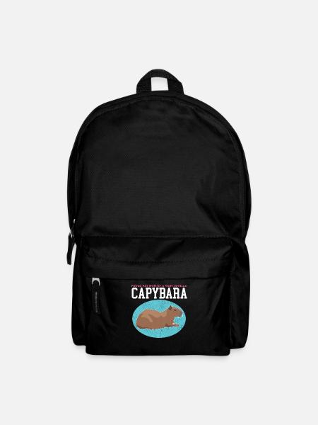 Capybara Maman | Capybaras Capybaras Cadeau - Sac à dos - noir