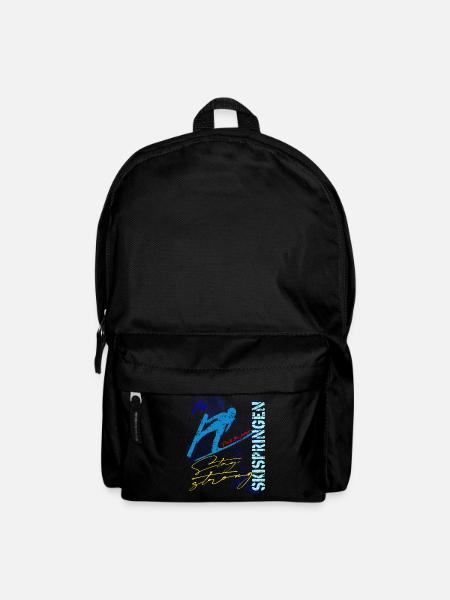 Skispringen Skispringer Wintersport - Rucksack - Schwarz