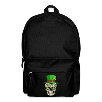 Crâne de sucre Irlande irlandaise Trèfle Saint-Patrick - Sac à dos - noir - Devant