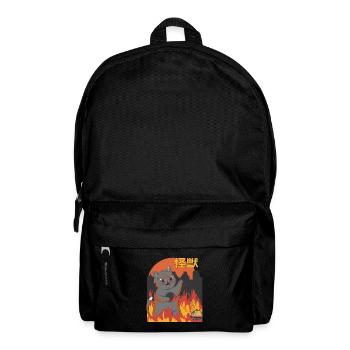 Catzilla Sunset Chat Géant Japonais - Sac à dos - noir - Devant