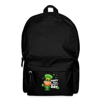 Irish Irland Lucky Kobold Lustig St Patricks Day - Rucksack - Schwarz - Vorne