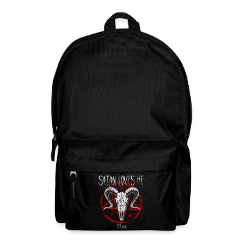 Satanist Baphomet Satanismus Satan Loves Me - Rucksack - Schwarz - Vorne