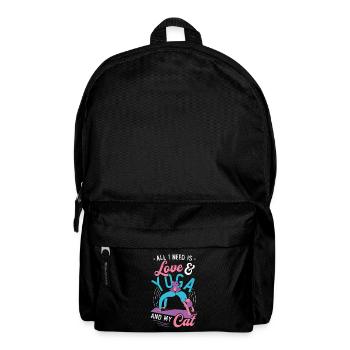 All I need is love and yoga - Backpack - black - Front