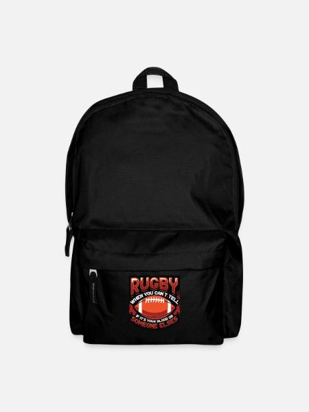 Funny rugby player - Backpack - black