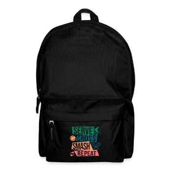 Tennis Art Serve Cross Match Repeat Gift Idea - Backpack - black - Front