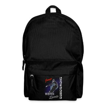 Snowboard Sports d’hiver Snowboarder Hiver - Sac à dos - noir - Devant