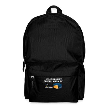 Grillen und Camper Geschenkidee - Rucksack - Schwarz - Vorne