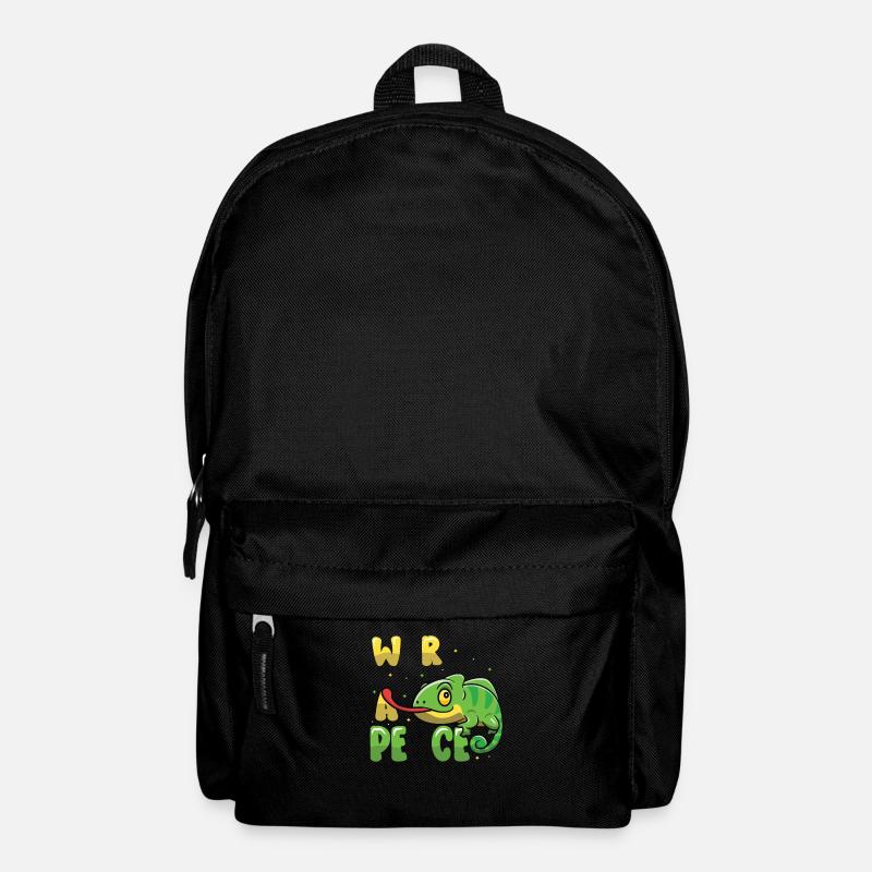 Friedens-Cameleon, Friedensbewegung - Rucksack - Schwarz