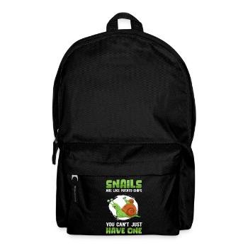 Snail | funny snails gift - Backpack - black - Front