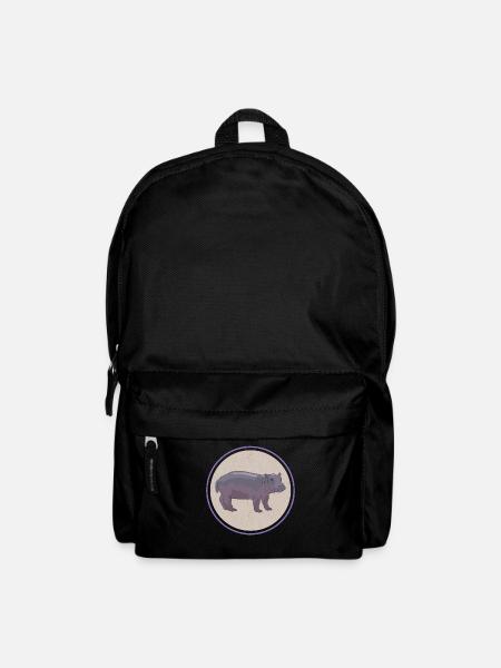 Nilpferd Baby | Flusspferd Nilpferde Geschenk - Rucksack - Schwarz