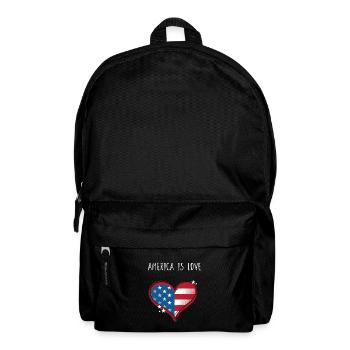 America Is Love 4th of July Patriotic Fourth of - Backpack - black - Front