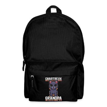 Chartreux Grandpa Carthusian Cat Gift - Backpack - black - Front
