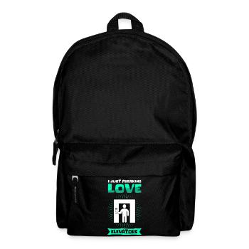 Elevator Elevator Elevator Mechanic Gift - Backpack - black - Front