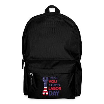 i'wish you a happy labor day - Backpack - black - Front