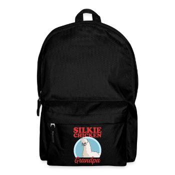 Silk Chicken Grandpa Silk Chicken Silkie Chicken Gift - Backpack - black - Front