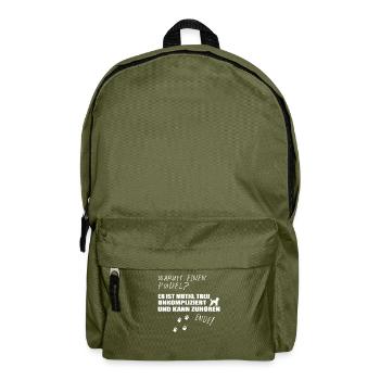 Hundezubehör Pudel Hundebesitzer - Rucksack - Olivgrün - Vorne