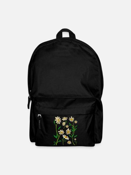 Garten Blumen Blüte Gänseblümchen Geschenk Botanik - Rucksack - Schwarz
