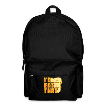 Grillkäse Käseliebhaber gegrillter Käse Geschenk - Rucksack - Schwarz - Vorne