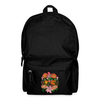 Natur Wildblumen Garten Blumen Geschenk Botanik - Rucksack - Schwarz - Vorne