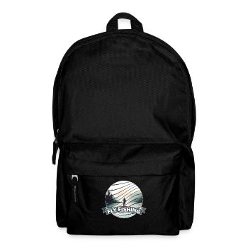 Trout Fly Fishing in the River - Retro Fly Fishing - Rucksack - Schwarz - Vorne