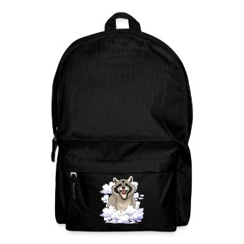 Nature Animal Trash Panda Gift Clouds Raccoon - Backpack - black - Front