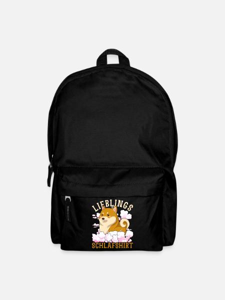 Hunde Shiba Inu Geschenk Lieblings Schlafshirt - Rucksack - Schwarz