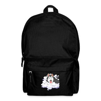 Sibirischer Schlittenhund Geschenk Wolken Husky - Rucksack - Schwarz - Vorne