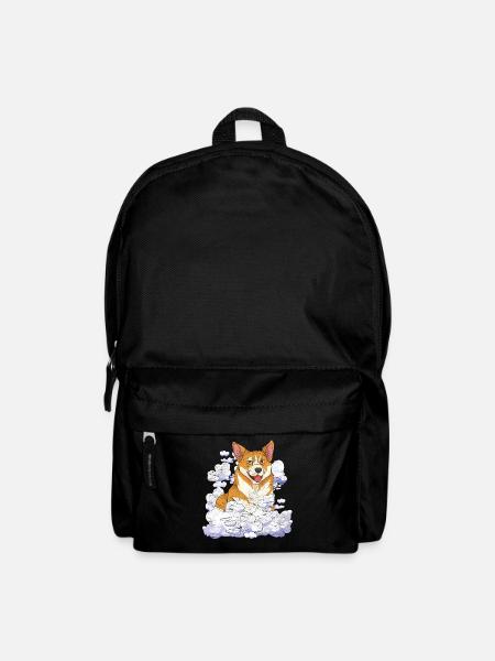 Hundeliebhaber Hund Haustier Geschenk Wolken Corgi - Rucksack - Schwarz