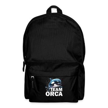 Funny Team Orca - Champion of the Sea - Save the - Rucksack - Schwarz - Vorne