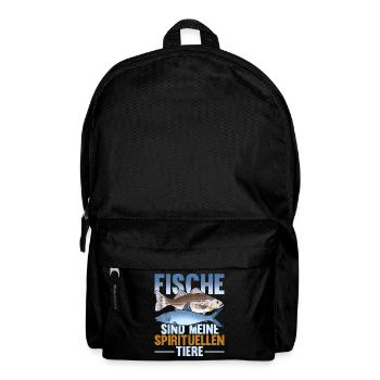 Tierliebhaber Fischzucht Angler Geschenk Fisch - Rucksack - Schwarz - Vorne