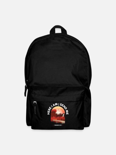 Hier bin ich Schick mir Bibelverse - Rucksack - Schwarz