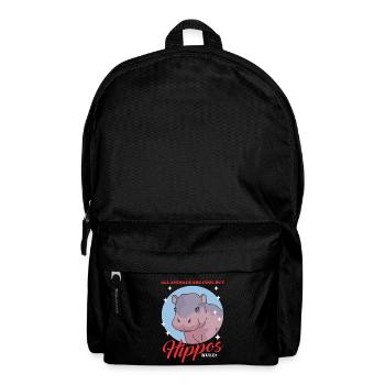 Hippo Baby Hippo Hippos Gift - Backpack - black - Front