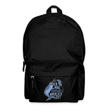 Ich mag Narwale wirklich ok Ozean Tier Narwal - Rucksack - Schwarz - Vorne