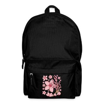 Idée cadeau Sakura japonaise Fleurs de cerisier - Sac à dos - noir - Devant