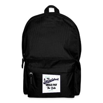 Spreadsheet Skills Pay Bills Accountant - Backpack - black - Front