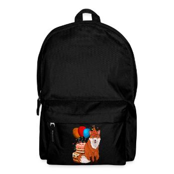 Wald Tier Natur Geburtstags Party Geschenk Fuchs - Rucksack - Schwarz - Vorne