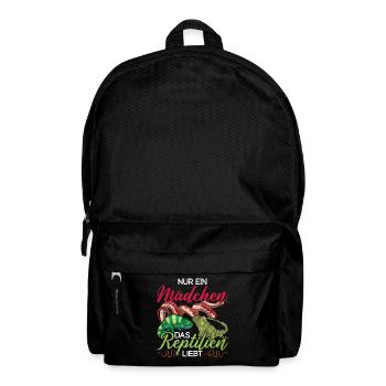 Nur ein Mädchen das Reptilien liebt Tropen Reptil - Rucksack - Schwarz - Vorne