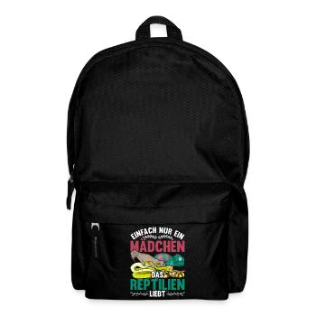 Schlange Chamäleon Waran Mädchen Geschenk Reptil - Rucksack - Schwarz - Vorne