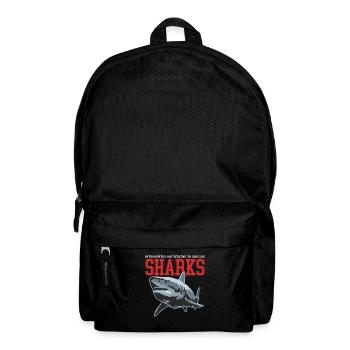Sharks Shark Great White Shark Sharks Gift - Backpack - black - Front