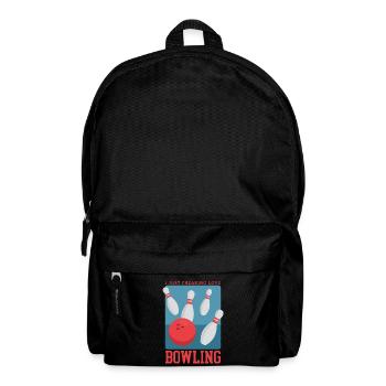 Bowling Spieler Bowlingspieler Bowlen Geschenk - Rucksack - Schwarz - Vorne