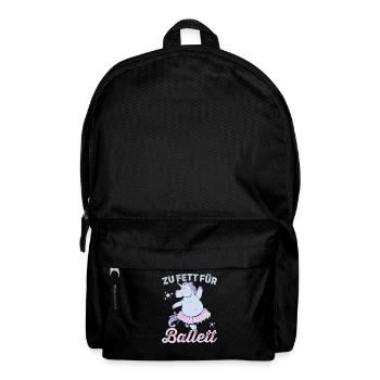 Zu Fett für Ballett - Rucksack - Schwarz - Vorne
