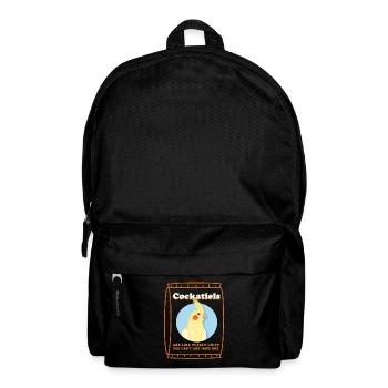 Cockatiels Bird Owner Bird Gift - Backpack - black - Front