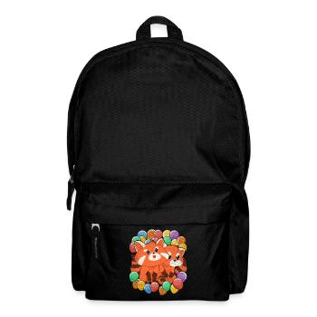 Chinesisches Zoo Tier Geschenk Ballon Roter Panda - Rucksack - Schwarz - Vorne