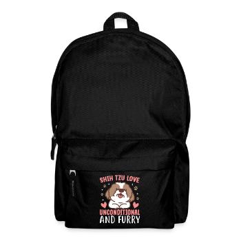 Shih Tzu Love unconditional and furry - Backpack - black - Front