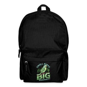 Kleine Vögel Große Persönlichkeit, Wellensittich - Rucksack - Schwarz - Vorne